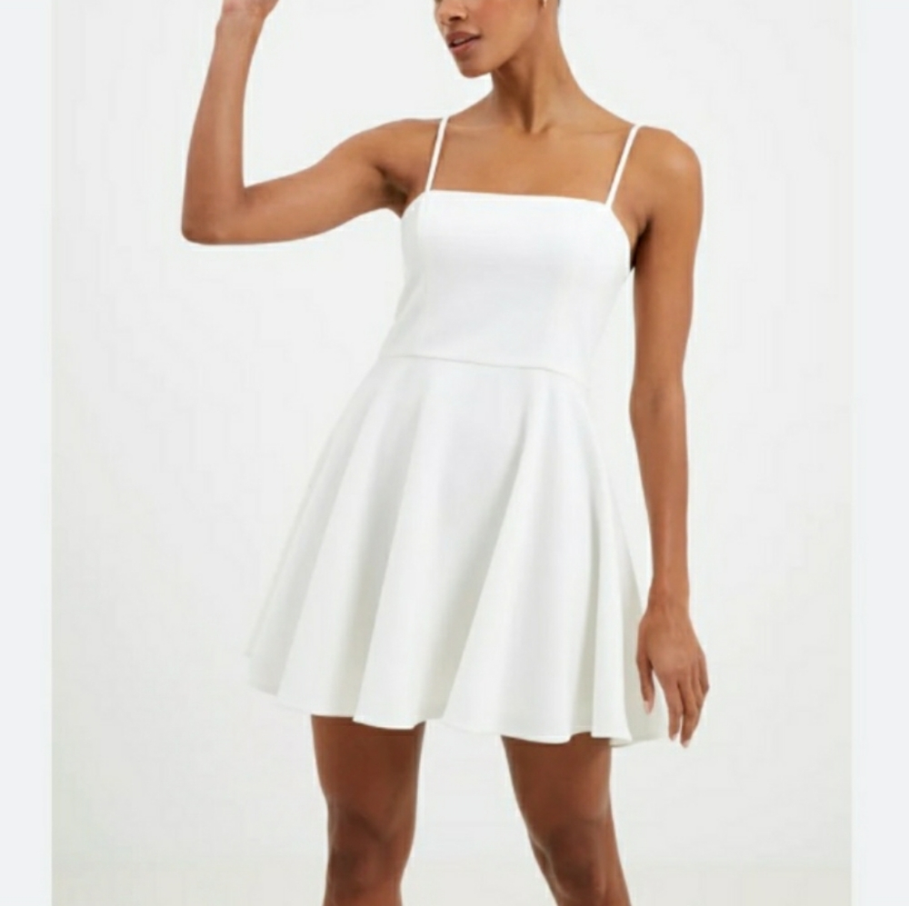 FRENCH CONNECTION Whisper Straight Neck Fit & Flare Dress NWT!